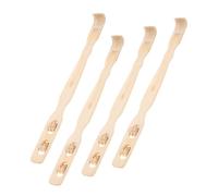 MAGICLULU 4pcs Household Back Scratcher Bamboo Back Scratcher Portable Creative Design Does Not Scratch Clothing Or Skin for Business Travel and Daily Life