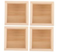 MAGICLULU 4pcs Japanese Style Natural Wooden Sake Box Stable Design Portable Saki Cup Container for Sushi and Japanese Cuisine Authentic Traditional Tableware for Home and Restaurant