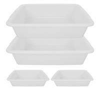 MAGICLULU 4pcs Lab Chemical Tray Plastic Rectangular Spill Prevention Organizer for Science Experiments Laboratory Cleanliness Maintenance 13.8" X 9.9" X 3.3"