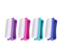 MAGICLULU 4pcs Large Fingernail Brush Nail Scrubbing Brush with Stiff Bristles Multipurpose Nail Dust Cleaning Tool for Manicure Random Color