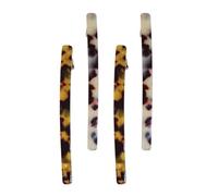 MAGICLULU 4PCS Large Leopard Print Hair Clips for Women, Simple and Decorative Bobby Pin Barrettes, Spring Clamp Hairpins for Ponytail Styling, Dark and Beige Pattern Set