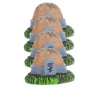 MAGICLULU 4pcs Miniature Tombstones for Sand Tray Therapy Portable Mini Graveyard Figurines with Precision Craftsmanship Emotional Release Tool for Mental Health Compact DIY Scene Decor
