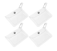 MAGICLULU 4pcs Multifunctional Storage Bag Coin Card Bag Portable Storage for Students Office Workers Travel Snap Closure