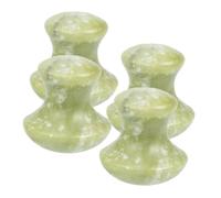 MAGICLULU 4pcs Natural Jade Facial Massage Tools Mushroom Guasha Scraper Set Portable Cooling Skin Care Massager for Women Face Neck Body Relaxation and Jaw Sculpting