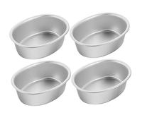 MAGICLULU 4pcs Non-Stick Aluminum Alloy Cake Pan Set Oval Baking Molds for Cheesecakes Honeycomb Cakes for Baking Parties and Weddings