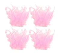 MAGICLULU 4pcs Organza Feathered Arm Cuffs Sleeves For Nail Art Photography Detachable Decorative Wrist Cuffs For Women Manicure Social Media And Salon Display