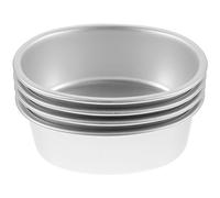MAGICLULU 4pcs Oval Cake Mold Flan Molder Metal Cake Pan Oval Pans Cheese Tin Baking Small Small Baking s Metal Molds Muffin Aluminum Alloy Toast Paper Cup D04