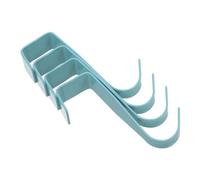 MAGICLULU 4pcs Over Door Cabinet Hanger Hooks Carbon Steel Blue Protective Surface Space-Saving Elegant Design Organizer for Bags Accessories Entryway and Small Apartments
