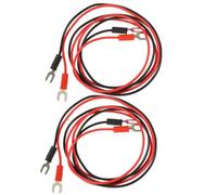 MAGICLULU 4pcs Phonograph Connecting Wire Kit U-Shaped Double-Headed Insulated Copper Cables in Two Colors for Turntable and Instrument Accessories