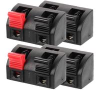 MAGICLULU 4pcs -pin Speaker Terminal Connector with Spring-loaded Push-release Design, Plastic and Metal Material, Stable Wire Connections, Easy to Distinguish Positive and Negative Poles
