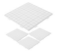 MAGICLULU 4pcs Plastic Fuse Beads Pegboards 2.6mm Square Bead Melting Boards with Lined Design 15x15cm and Jewelry Making