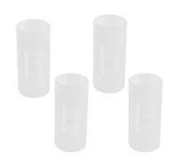 MAGICLULU 4pcs Plastic Shower Bracket Repair Sleeves with Leak Prevention and Slip-Resistant Performance, Round White Shower Holder Insert for Bathroom Use