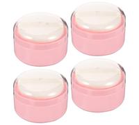 MAGICLULU 4pcs Powder Puff Case Dusting Powder Box Easy to Dry Easy to Operate with One Hand Light Weight Ultra Gentle for Use in Humid and Hot Summer