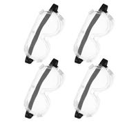 MAGICLULU 4pcs Protective Safety Goggles with Frame and High Clarity Vision, Splash Proof for Lab and Outdoor Work, Comfortable Pvc Material, Fog Proof Lens for Day Use