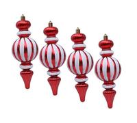 MAGICLULU 4pcs Red and White Gourd Christmas Hanging Ornaments Lightweight Baubles for Tree Decor Indoor Outdoor Holiday Party Decorations