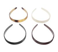 MAGICLULU 4pcs Retro Striped Headband, Plain Headband, 2cm Width, Resin, Non-slip, Vintage Minimalist Hair Accessory for Women, Casual Wear and Outdoor Gatherings