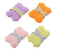 MAGICLULU 4pcs Reusable Soap Exfoliating Mesh Pouch with Double Drawstrings - Foaming Shower Puff and Bath Sponge Set for Gentle Body and Face Cleansing, Suitable for Travel and Home Use