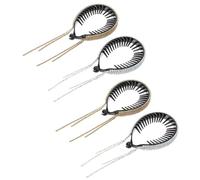 MAGICLULU 4pcs Rhinestone Hair Clips for Hair Bun Accessories Golden Abs Material Delicate Tassel Design Easy Hairstyle Creation for Daily Activities and Exercise