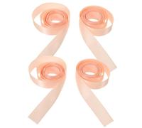 MAGICLULU 4pcs Satin Ballet Shoe Ribbons for Women with Fast Adjustment and Reusable Design, Elegant Pink Satin Bands for Stage Performance and Dance Practice