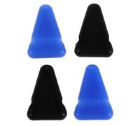 MAGICLULU 4pcs Silicone Meditation Tuning Fork Holder Stand Set, Portable Sound Therapy Base with Triangle Support, Black and Blue Fork Support for Healing and Meditation Sessions