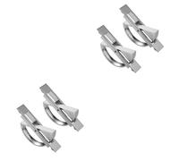 MAGICLULU 4pcs Silver Concealed Cabinet Handles Flush Mount Hidden Grip Pulls for Drawer Door Wardrobe Cupboards Modern Furniture Hardware