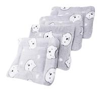 MAGICLULU 4pcs Small Animal Sleep Mats for Guinea Pigs and Hamsters, Soft Cloth Bedding Pads Providing Comfortable and Warmer Sleep for Small Pets