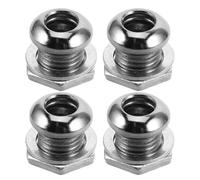 MAGICLULU 4pcs Snare Drum Air Vent Screws Alloy with Washer and Gasket for Percussion Drum, Easy Installation and Reduced Drumhead Resonance, for Recordings and Performances