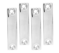MAGICLULU 4pcs Stainless Steel Footman Loop Boat Bridge Connecting Plate Silver Marine Hardware for Kayak and Truck