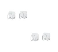 MAGICLULU 4pcs Stainless Steel Sponge Holder Kitchen Sink Suction Hooks Adhesive Hanging Shelf Towel Storage Hanger for Kitchen Organization