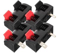 MAGICLULU 4pcs Stereo Speaker Wire Connectors Spring-loaded Push-release Design Plastic Metal Terminals for DIY Audio Projects Stage Sound Systems