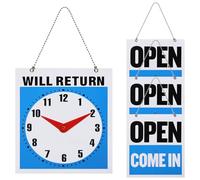 MAGICLULU 4pcs Store Hours Sign Welcome Sign Plastic Business Signage with Easy Installation and Wear Resistant Design for Shops and Schools Door Use