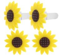 MAGICLULU 4pcs Sunflower Auto Decoration Car Vent Clip Rubber Car Vent Trim with Scent Card Slot Easy to Carry