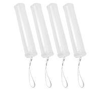 MAGICLULU 4pcs Transparent Adjustable Telescopic Pencil Case Extendable Storage Tube for Paintbrushes Markers Pens Lightweight Portable Organizer for Artists Students Travel