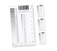 MAGICLULU 4pcs Transparent Crack Ruler Multi Functional Plastic Gauge Tool for Flaw Detection Thickness Measurement for Industrial Quality Control