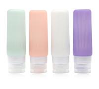 MAGICLULU 4pcs Travel Bottles Portable Squeeze Bottles 90ml Silicone Pp Abs Material Easy to Pour Dispensing Body Washes for Travel and Outing