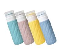 MAGICLULU 4pcs Travel Lotion Bottle Silicone Squeeze Bottles Refillable Leakproof Containers 100ml Easy Filling and Cleaning Wear-resistant Simple and Generous Style for Travel