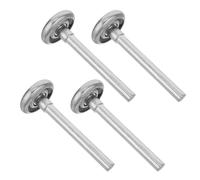 MAGICLULU 4pcs Universal Iron Garage Door Roller Bearing with Weather Resistant Silver Pulley for Smooth Sliding Track Wheel Replacement in Home Garage Door Openers