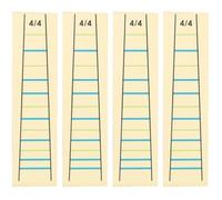 MAGICLULU 4pcs Violin Fingerboard Stickers Fretboard Note Scale Labels for Beginners Removable Paper Stickers Suitable for 4/4 Violin Practice and Learning