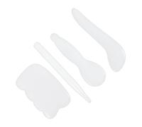MAGICLULU 4pcs White Jade Gua Sha Body Massage Tool Set Smooth Texture for Face and Shoulder Relaxation and Muscle Relief