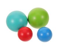 MAGICLULU 4pcs Wooden Croquet Balls Assorted and Colors Smooth Edges Childsafe Lawn Game for Portable Outdoor Backyard for Family Picnics and Summer Play