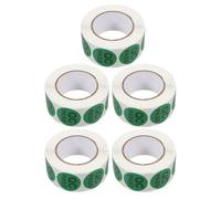 MAGICLULU 5 Rolls Qc Round Adhesive Quality Control Pass Stickers, Small Circle Inspection Labels for Warehouse Inventory, Production Calibration and Approval Tags