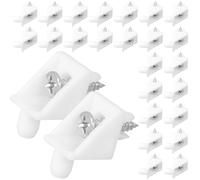 MAGICLULU 50 Sets Plastic Corner Brace with Screws, Cabinet Bottom Wedges for Drawer Sagging Repair, 90-degree Nylon Right Angle Brackets for Furniture Shelves and Wardrobes