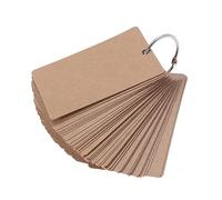MAGICLULU 50 Sheets Kraft Paper Tabbed Index Cards Flashcards DIY Greeting Card Paper Bookmark Note