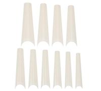 MAGICLULU 500pcs French Style Coffin Nail Tips Artificial Fingernails Natural Color Flat Head Fake Nails Set for Salon and DIY