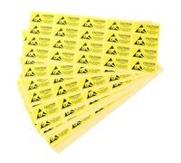 MAGICLULU 500pcs Static Warning Sticker Electrostatic Cautious Sign Paper Labels Yellow Easy to Stick Good Warning Effect for Outdoor and Laboratories