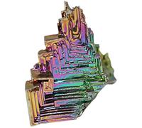 MAGICLULU 50g Natural Bismuth Crystal Teaching Prop Colorful Metal Mineral Display Educational Element for Science Projects Unique Rainbow Crystal Decoration