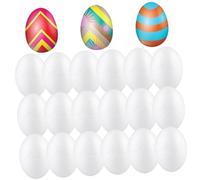 MAGICLULU 50pcs 6cm White Foam Eggs for Craft DIY Easter Decorations, Solid Imitation Egg Shapes for Painting and Easter Art Supplies