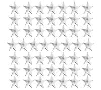 MAGICLULU 50pcs Christmas Small Star Ornaments Plastic Farmhouse Style Rustic Chic Cake Topping Decoration for Christmas Party