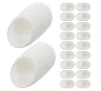 MAGICLULU 50pcs Facial Silkworm Cleaner Balls Exfoliating Silkworm Ball for Face 1x0.6 Inch White Gentle Cleanser for Women Home and Travel Facial Care
