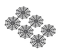 MAGICLULU 50Pcs Halloween Spider Webs Decorations Mini Plastic Cobweb Pendant Luminous Spider Webs Artificial Web for Haunted House, Outdoor Wall, Yard, Porch